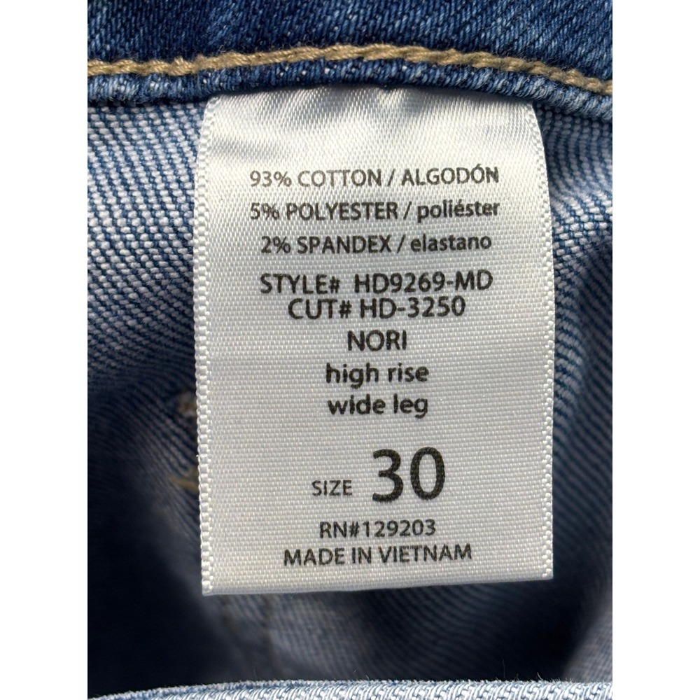 Altar'd State Nori High Rise Wide Leg Jeans Medium Wash Blue Womens Size 30X31 - Picture 4 of 12